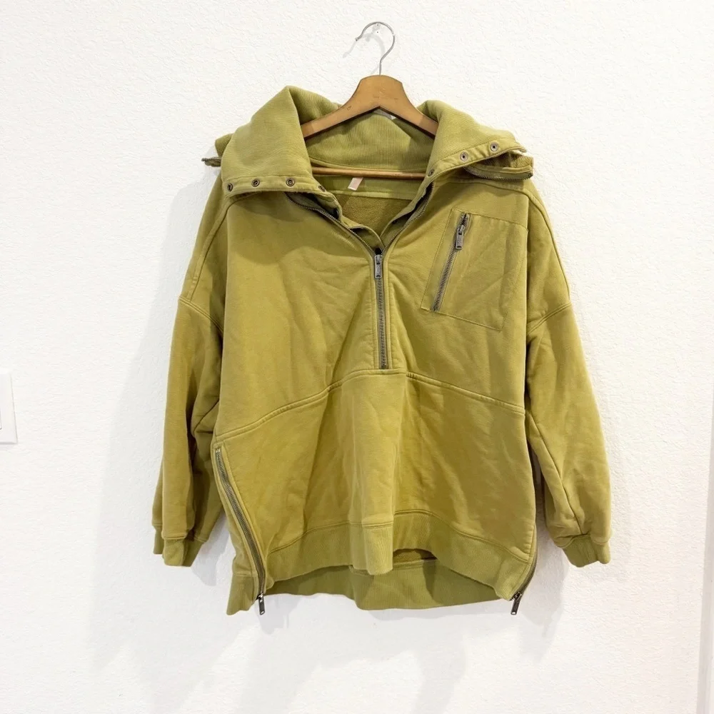 FP Movement- Green Venture Oversized Pullover - Size XS